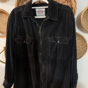 Bugle Boy Black Corduroy Bomber Jacket